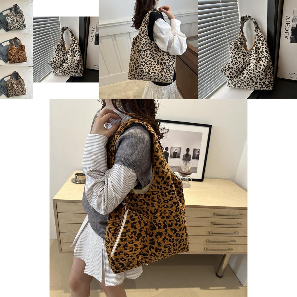 Fashionable Large Capacity Fall Casual Minimalist Tote Bag For Women In Khaki Brown And White