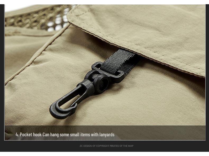 Men's Multi-Pocket Mesh Vest for Outdoor Photography and Fishing