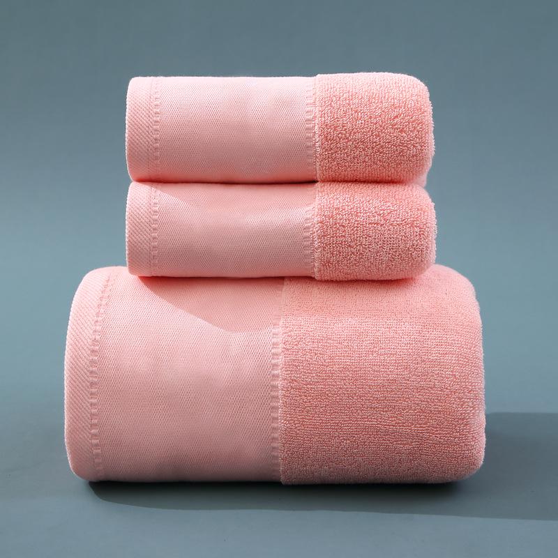 Pure Cotton Class A Soft Absorbent Embroidered Bath Towel - Luxurious, Thickened for Adults