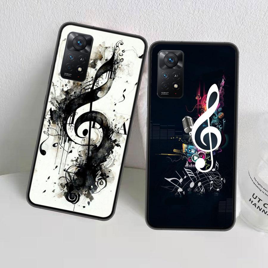 Piano Keys Musical Phone Case For Redmi 13C 14C Note 13 14 Pro 5G Plus 12 12C 10 10A 10C 9 9A 9C 9T 8 8A K70 Pro Xiaomi Cover Si