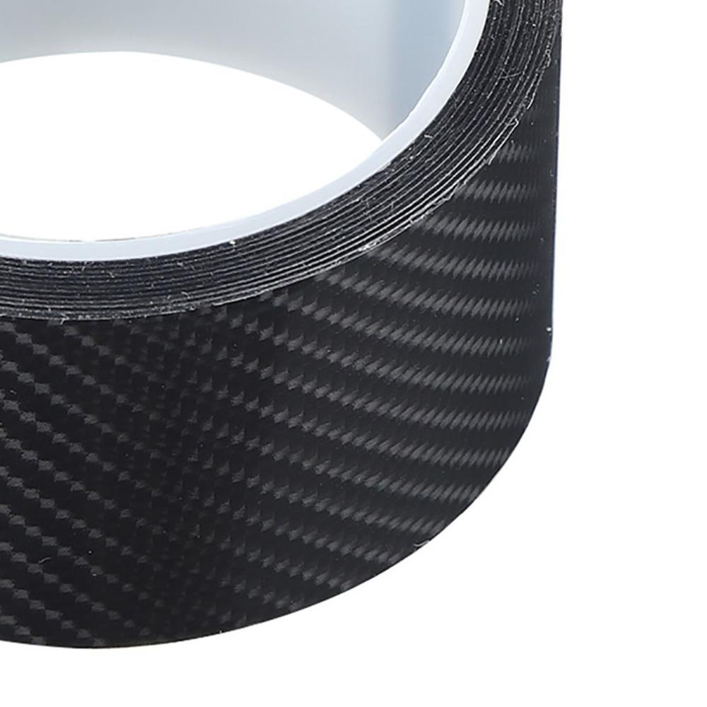 Black Threshold Guard Carbon Fiber Bumper Anti-Collision Strip  Vehicle Interior Refit 5CM*3M