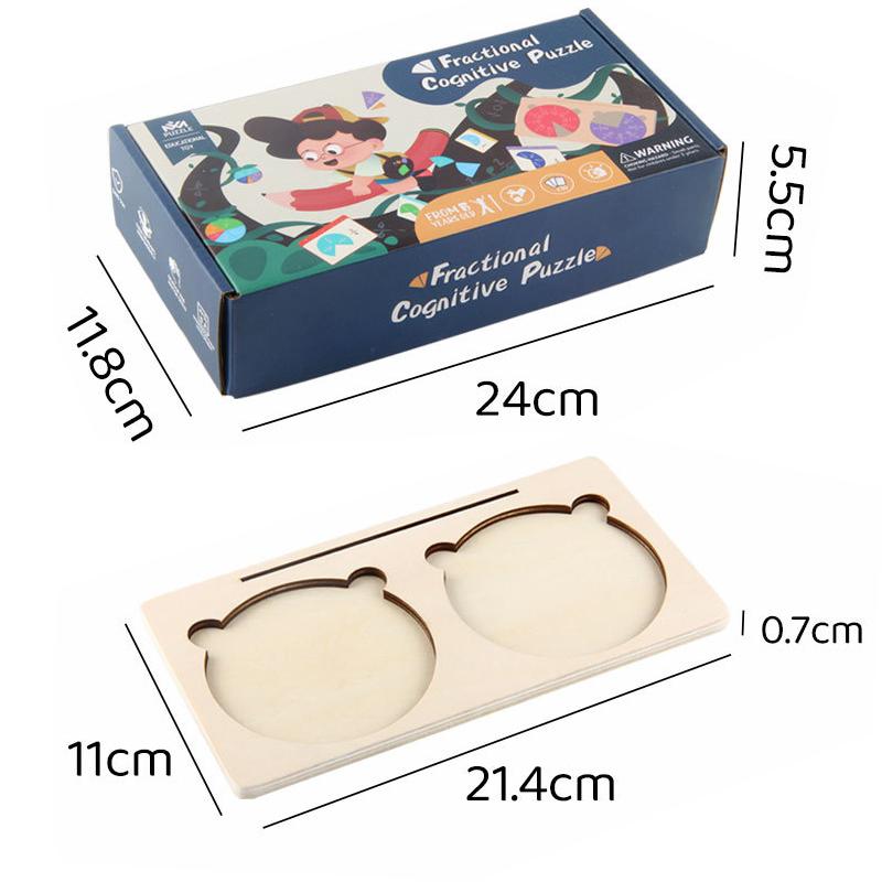 Children Fractional Score Disk Demonstrator Montessori Learning Arithmetic Numerator Denominator Math Preschool Teaching Aid Toy
