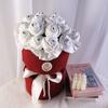 Handmade Sock Bouquet Gift Valentines Day Cotton Mid-Calf Socks In Romantic Colors Unisex Casual Style
