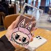 Creative Cartoon Cute No Falling Behind 14 Plus 13 Pro Max 12 11 Rectangular Right Angled Straight 15 Transparent Phone Case for Iphone 16 Promax