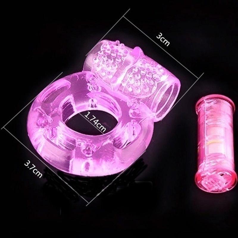 2PCS Adult Sex Game Toys Vibrating Delay Ring Vibrator Fine Tight Delay Lasting Lock Loop Crystal Vibration Sex Toys