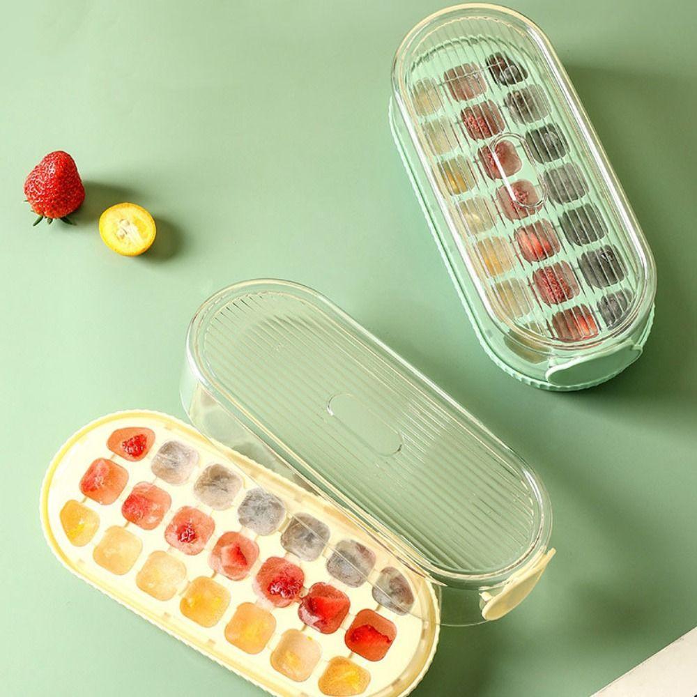 

Reusable Ice Cube Molds Plastic Ice Box Kitchen Gadget Pressing Ice Cube Molds Home