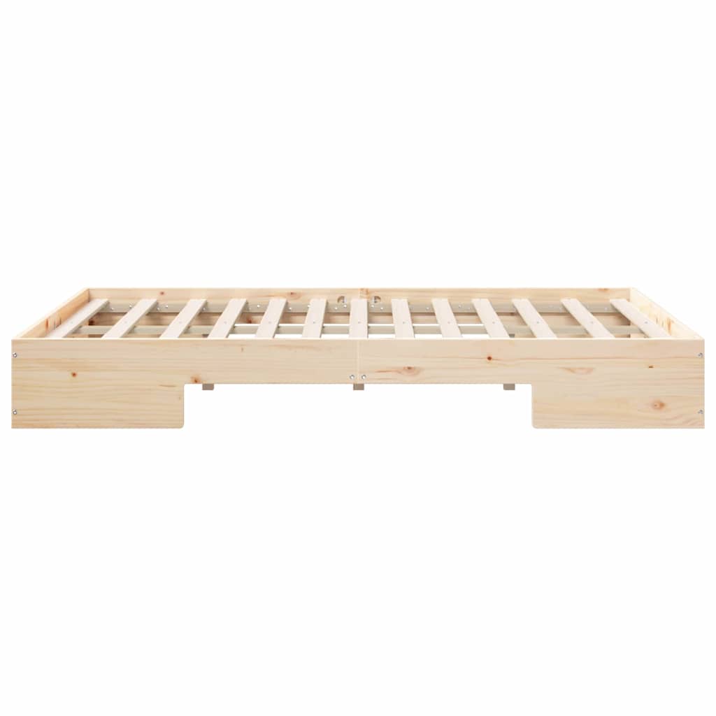 Brown Bed Frame 135 x 190 cm