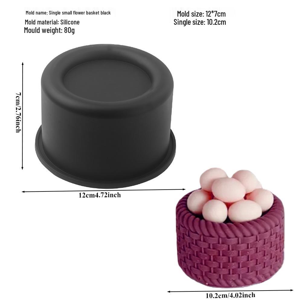 6-Cavity Flower & Heart Silicone Mousse Mold for Chocolate and Cakes