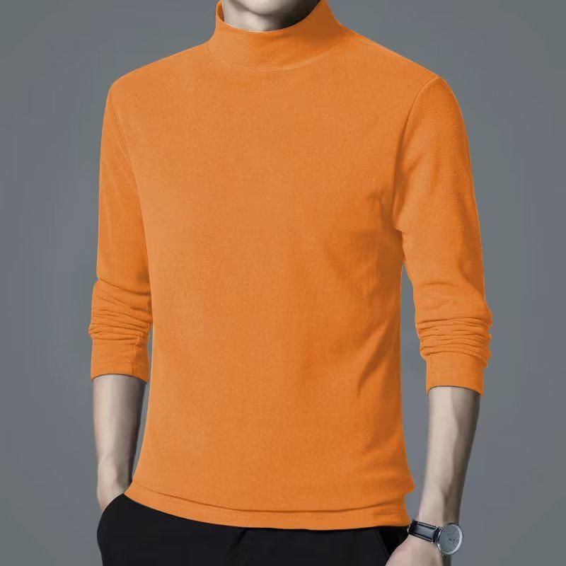 Herren Vielseitiges Rollkragentop: Langarm-T-Shirt mit mittlerem Halsausschnitt für Herbst/Winter