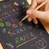 Children Graffiti Notebook DIY Scratch Drawing Toys Painting Book Black Early Learning-Focused Toy Fun Present
