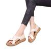 Thick-soled high-end sandals women 2025 summer new Internet celebrities one-pedal Roman shoes pregnant women casual beach sandals