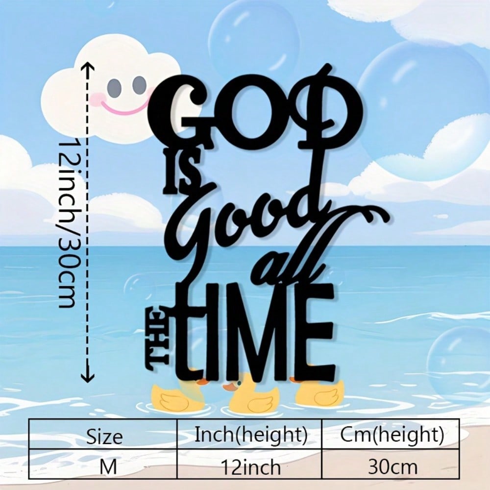 Iron Wall Decor Black and Gold Inspirational Quote for Living Room Bedroom Garden Faith Home Decoration