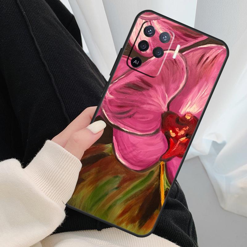 Orchid Flowers Colorful Case For Oppo A17 A57 A77 A40 A78 A54 A74 A94 A76 A16 A96 A18 A60 A80 A38 A58 A98 A15 A5 Pro