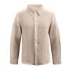 Men's Solid Color Wrinkled Lapel Long Sleeve Shirt Men's Casual Fashion Long Sleeve Shirt
