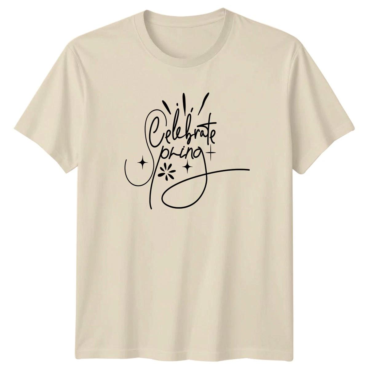 Celebrate Spring T-Shirt Script Floral Seasonal Spring Season XL