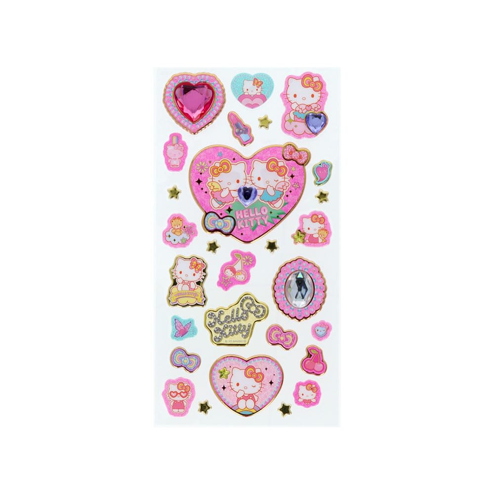 Stationery Hello Kitty Sanrio Characters Jewel Vivid S8815712 Sun-Star Stickers, Style, Colors,