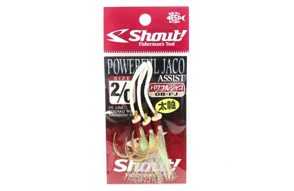 Shout 08-PJ Powerful Jaco Hook Rigged Assist Rainbow Thread Velikost 2/0 (6201)