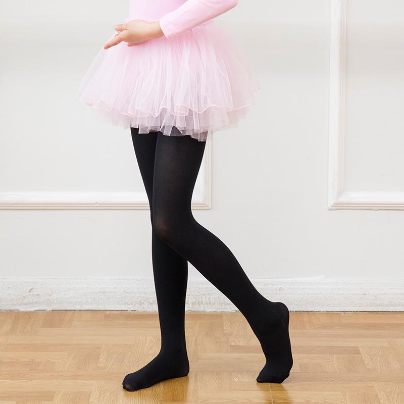 

Тонкие носки для танцев для девочек - Белые, Бархатные леггинсы с защитой от пилинга M - Length 60cm, Height 90-110cm