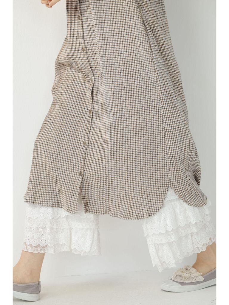 2026 Spring/Summer Mori-kei Check Sleeveless Bubble Dress for Women - Loose & Versatile Casual Vest Style