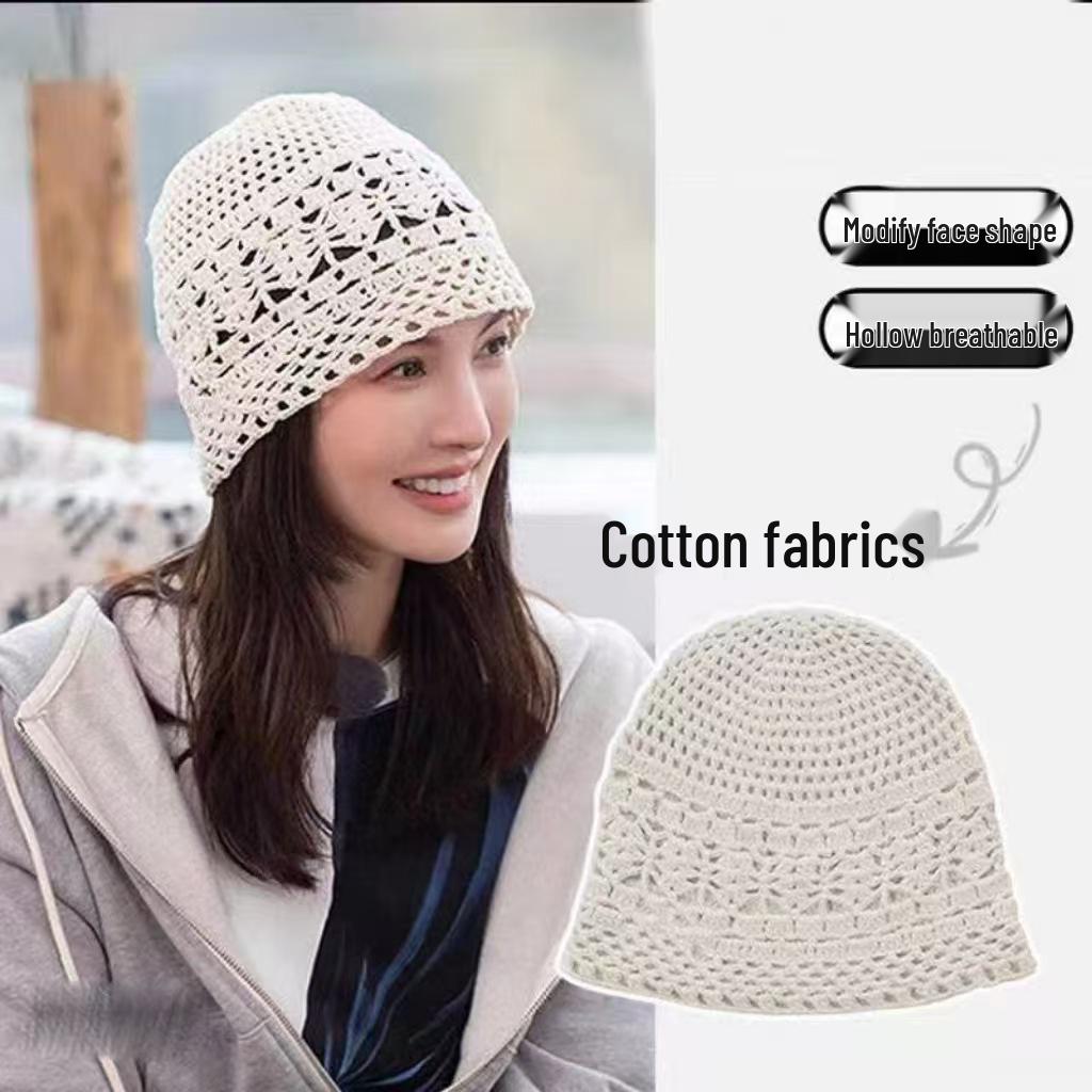 

Женская ретро вязаная вручную японская шапка-бини с отворотом One Size