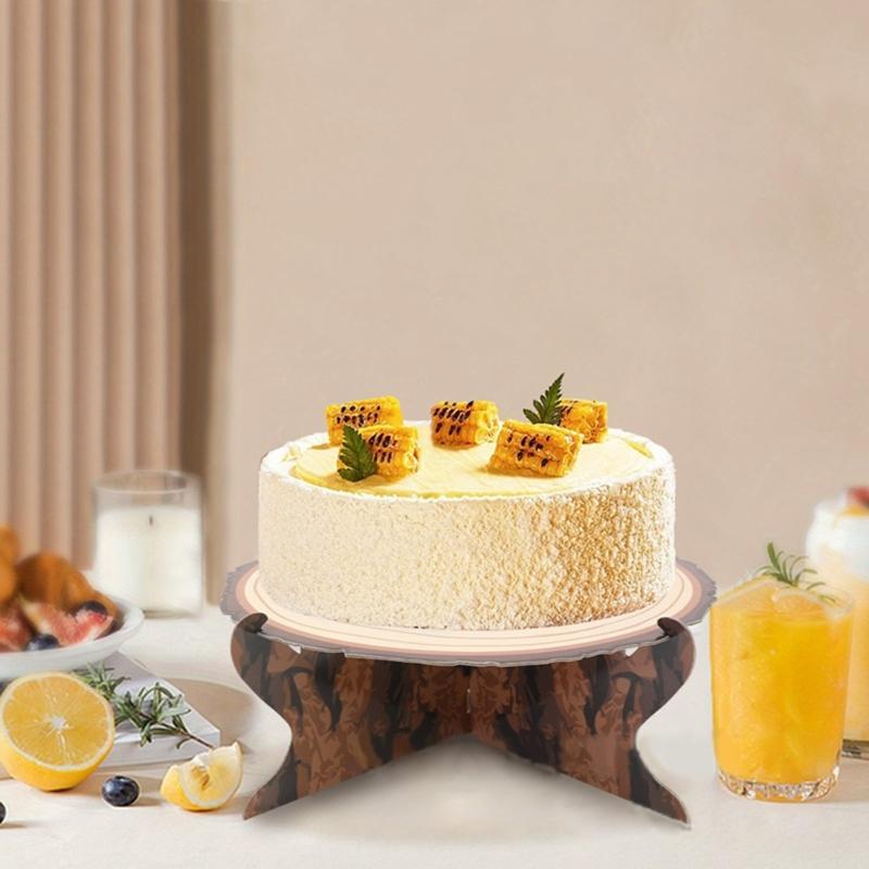 PWood Like Aper Cake Stand For Country Wedding And Birthday Party Decors Forest Style Table Decoration Cupcake Display
