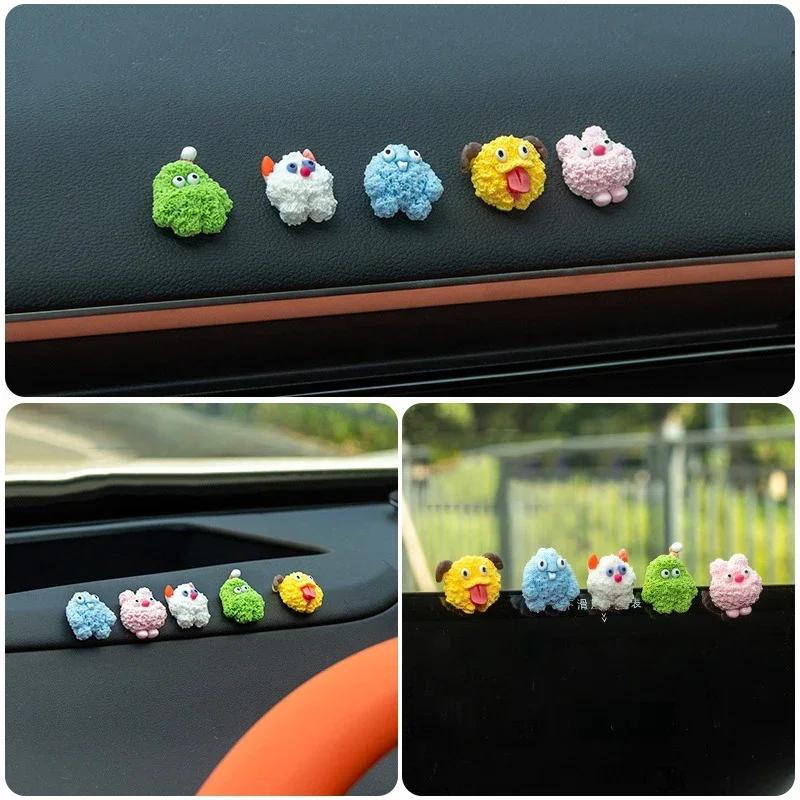 Little Cute Doll Car Accessories Center Console Car Rearview Mirror Ornament For Home and Car Dual-use Lovely Series Decoration