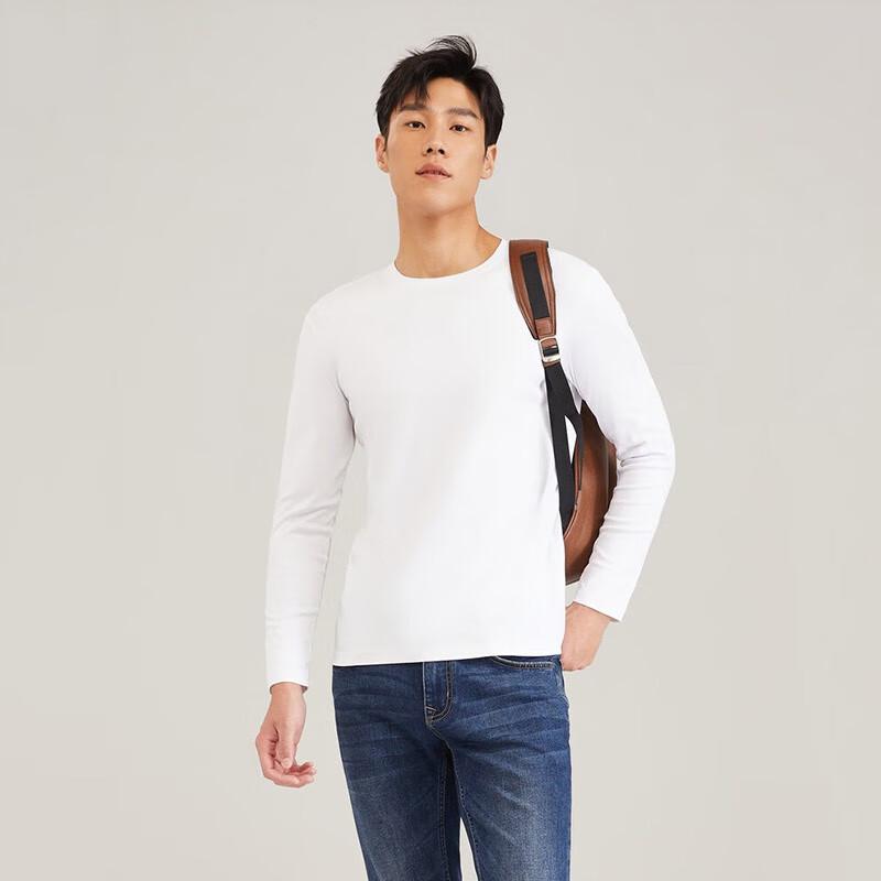 YOUNGOR Men s Crew Neck Breathable Long Sleeve T-Shirt 3XL