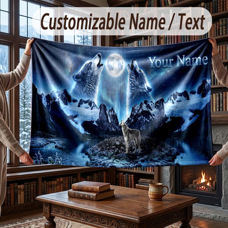 Weltraum Kosmisches Thema Decke Benutzerdefinierter Name Text Personalisierte Decke Weich Gemütlich Decke für Zuhause Sofa Bett