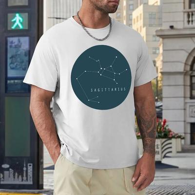 Round Neck Sagittarius Twelve Constellation (6) T-shirt  Motion Top Tee Funny Graphic Humor Graphic Travel USA Size