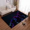 Futuristic Hexagon Pattern Carpet with Neon Blue and Purple Design Suitable for Use As an Anti-slip for Living Room Bedroom Sofas