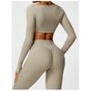 Winter Tight Long Sleeved Yoga Outdoor Running Fitness Sandblasting T-Shirt Long Sleeved Sports Top For Women