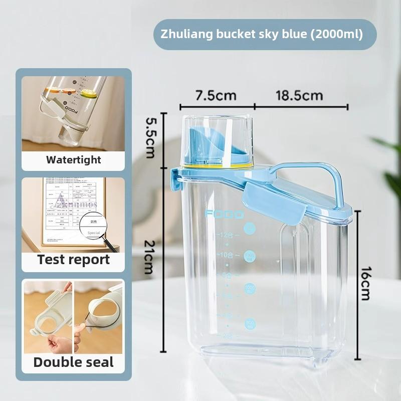 Simple Seal with Scale Grain Storage Bucket Pet Grain Storage Bucket Cat Food Dog Food Moisture-proof Dog Supplies