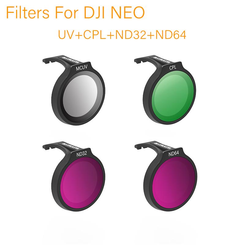 Filtro Obiettivo per DJI Neo Set Filtri ND Kit Filtri Obiettivo Fotocamera Filtro Obiettivo Fotocamera HD Vetro Ottico MCUV ND per Accessori DJI Neo
