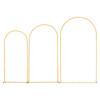 Arch Backdrop Stand, Set of 3, 2.2/2/1.8 m , Stable Structure, Easy Assembly, Gold Metal Arch Backdrop Stand for Wedding, Birthday Party, Graduation,