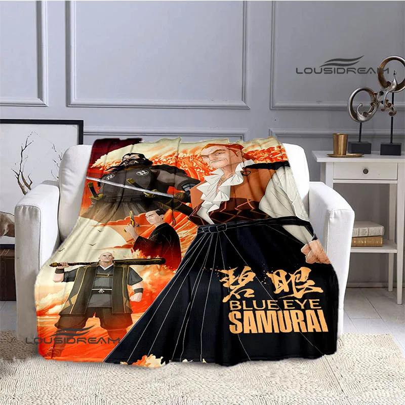 

Blue Eye Samurai Cartoon blankets picnic blanket Flannel Warm blankets Soft Cozy Blankets Home travel blanket Birthday Gift 80x120cm