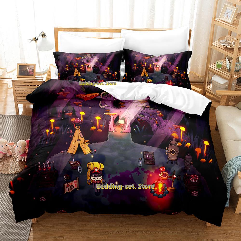 Comforter Cult Of The Lamb Bedding Set Single Twin Full Queen King Size Bed Set Adult Kid Bedroom Duvet Set Print Anime Bed