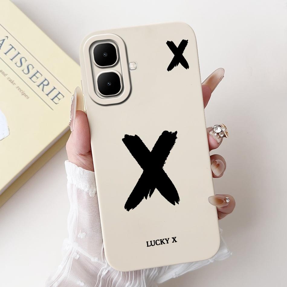For Infinix Smart 10 2025 Lucky Initial Letter Phone Case For Infinix Smart10 Soft Silicone Shockproof Cases