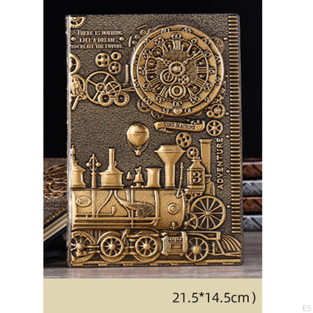 Embossed Locomotive Image Writing Notebook A5 Journal Sketchbook for Writers and Travelers