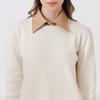 Korean Style PU Leather Fake Collar Square Sweater False Collar Exquisite Neck Shoulder Wraps  Male