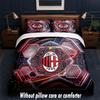 AC Milan Design Pościel Zestaw pościeli 1 poszewka na kołdrę + 2 poszewki na poduszki Miękka oddychająca domowa pościel
