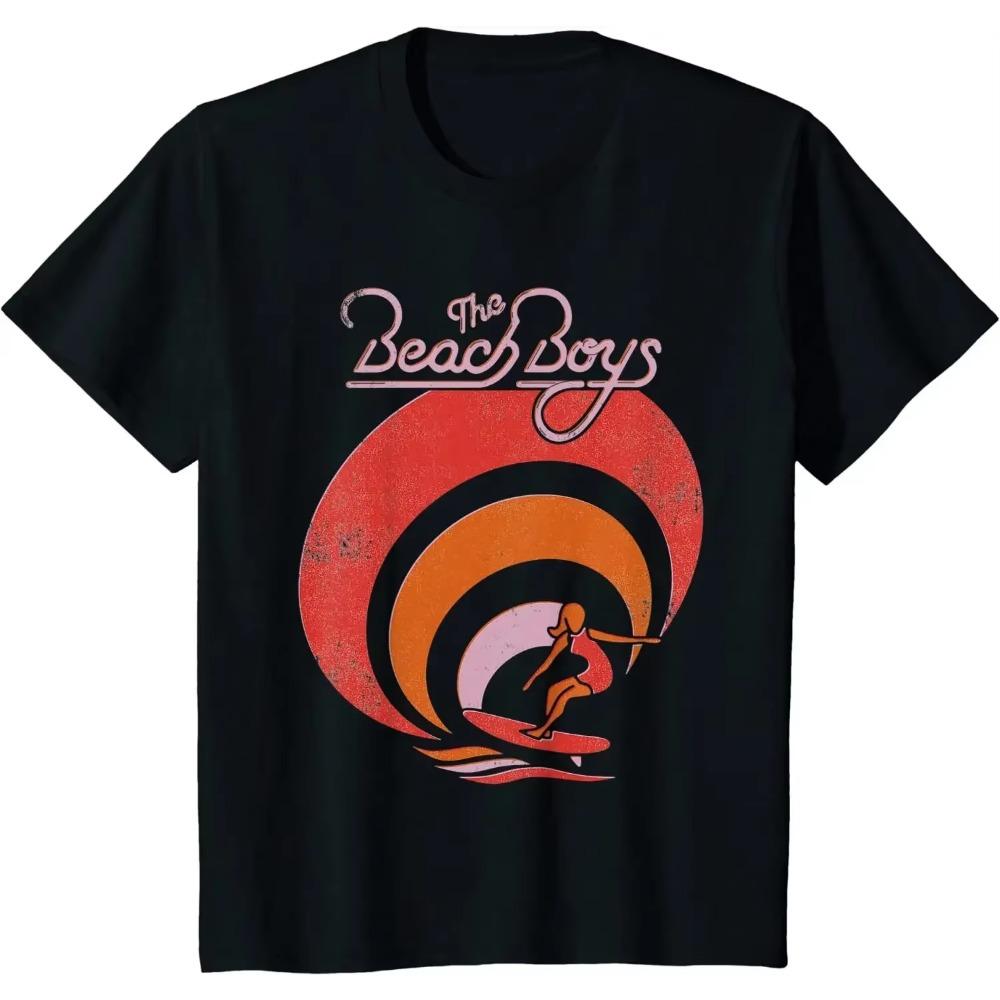 

Футболка Beach Boys Surfer Girl Чоловічий одяг Чоловіча футболка Вінтажна футболка Вуличний одяг Бавовна Повсякденні футболки на чотири сезони XXXL чорний