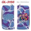 Portafoglio Lungo con Zip KPop Demon Hunters in Pelle PU Portamonete Cartone Animato per Donna Porta Carte Multipli Rosa