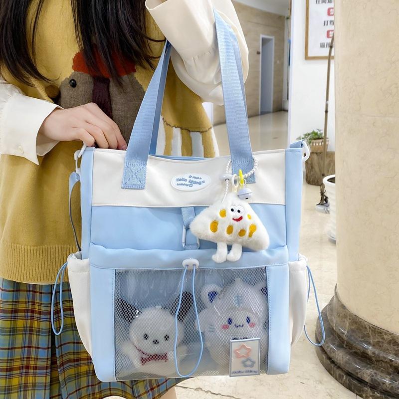 Japanese pain bag ins large capacity cute girl messenger bag fashionable large capacity shoulder bag student tote bag tide