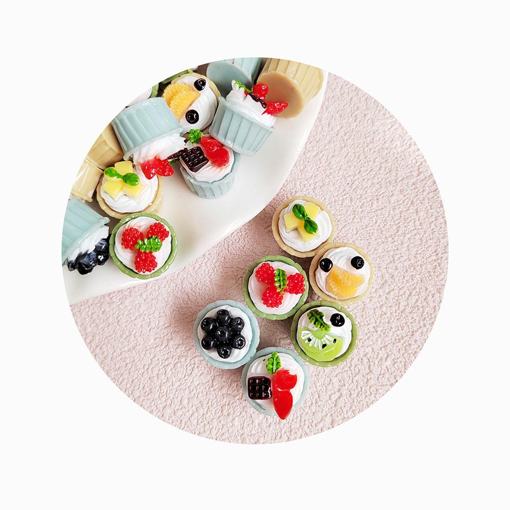 Doll House Miniature Cupcake Fruit Mini Cake Food for Doll Accessories Toy