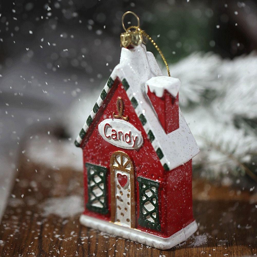 Plastic Christmas Hanging Pendants Xmas Tree Wreath Xmas Tree Decorations Drop Ornaments Christmas