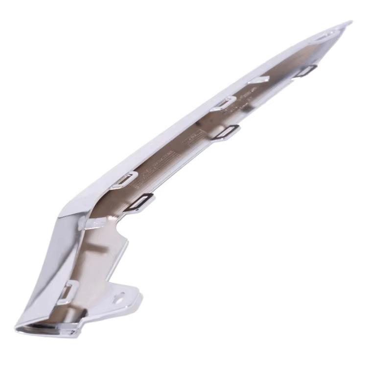 2128852774, 2128852674, and 2128852874 Fit the Chrome Trim Strip On the Front Bumper of a Mercedes-Benz W212.