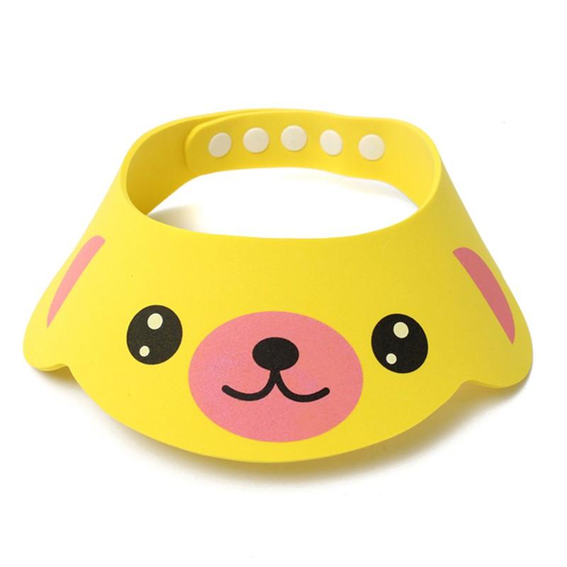 Baby Shampoo Cap Bathing Cap Cute Cartoon Adjustable Kids Shower Hat Hair Shield for Sunshading Hairdressing