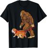 Bigfoot Bouledogue Anglais Promenade de Chien Sasquatch Amoureux Cadeau T-shirt Unisexe