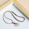 Peace and Safety Ice Jade Chalcedony Crystal Peace Buckle Pendant Lucky Jade Pendant for Women and Babies