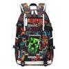 Hot Selling Minecraft Game Peripheral Printed Backpack Outdoor Large Capacity Travel Bag